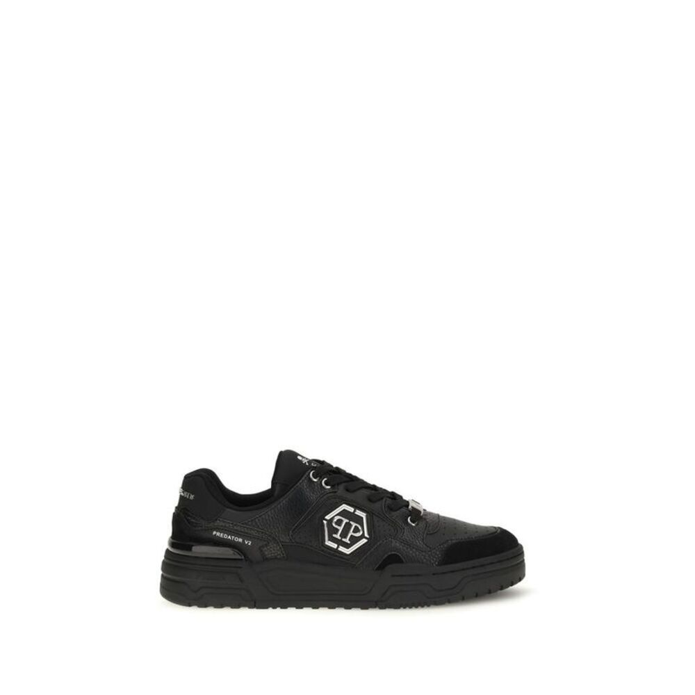 Philipp Plein Black Polyester Low Top Men's Sneakers